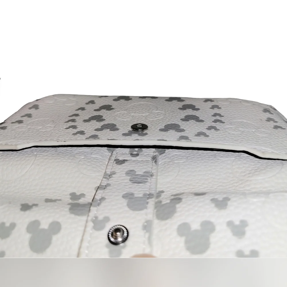Disney Mickey Mouse Icon Geometric Wallet Wristlet Cream & Gray